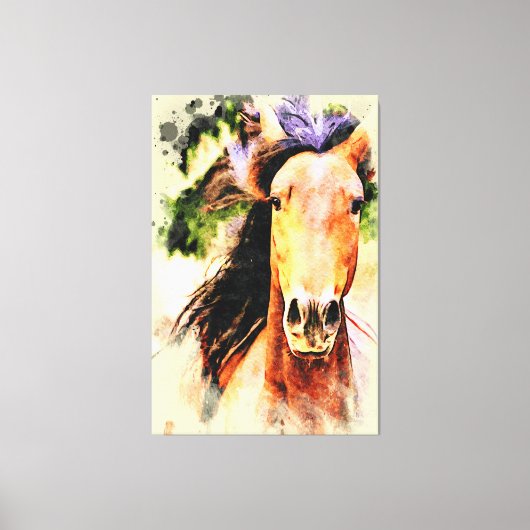 *~* Artsy Paard Equine AR22 Artistieke Canvas Prin (Voorkant)