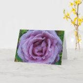 Artsy Paars Roos Impressionist Art Note Kaart (Gele Bloem)