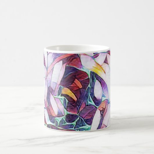 Artsy Paarse Flower Mok (Center)
