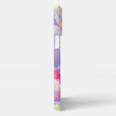 Artsy Paarse roze blauwe groene veelhoek mozaïekku iPhone Hoesje (Rechterkant)