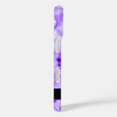 Artsy Paarse Waterverf Verf Spletters met naam Case-Mate iPhone Case (Achterkant / Rechts)