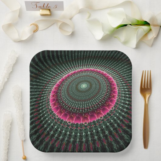 Artsy Pattern Papieren Bordje (Huwelijk)