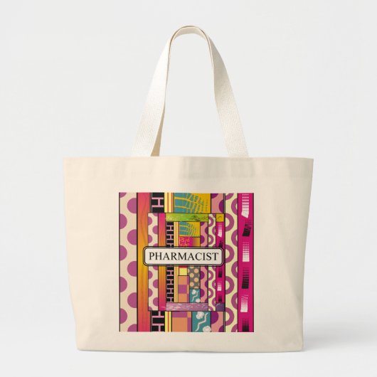 Artsy Pharmacist Gifts Grote Tote Bag (Voorkant)