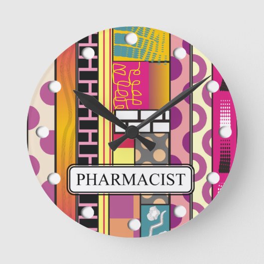 Artsy Pharmacist Gifts Ronde Klok (Voorkant)
