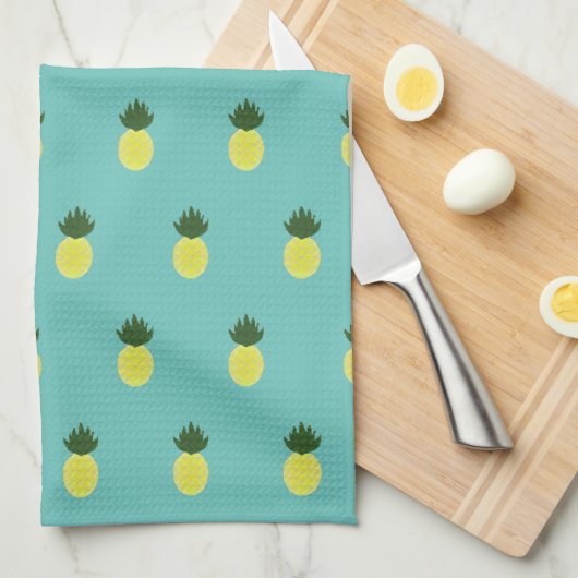 Artsy Pineapple Pattern Theedoek (Quarter Fold)