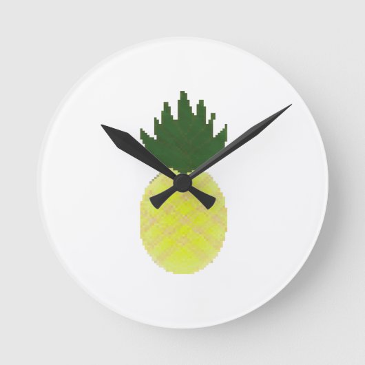 Artsy Pineapple Ronde Klok (Voorkant)