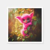 Artsy Pink Creature Servet (Voorkant)