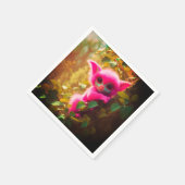 Artsy Pink Creature Servet (Hoek)