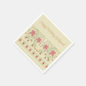 Artsy Pink Floral Servet (Hoek)