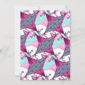 Artsy Pink Paarse Blauwgroen Geometrische Abstract Kaart (Achterkant)