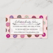 Artsy Pink Sprinkle Donuts Waterverf Patroon Klantenkaartje (Achterkant)