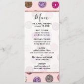 Artsy Pink Sprinkle Donuts Waterverf Patroon Menu (Voorkant)