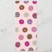 Artsy Pink Sprinkle Donuts Waterverf Patroon Menu (Achterkant)