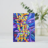 Artsy Playful Geometric Colorful Abstract Briefkaart (Staand voorkant)