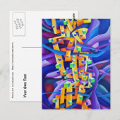 Artsy Playful Geometric Colorful Abstract Briefkaart (Voorkant / Achterkant)