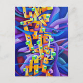 Artsy Playful Geometric Colorful Abstract Briefkaart (Voorkant)