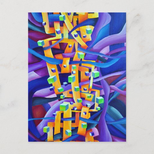Artsy Playful Geometric Colorful Abstract Briefkaart (Voorkant)