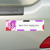 Artsy Polka Dot Butterfly Bumpersticker (Op auto)