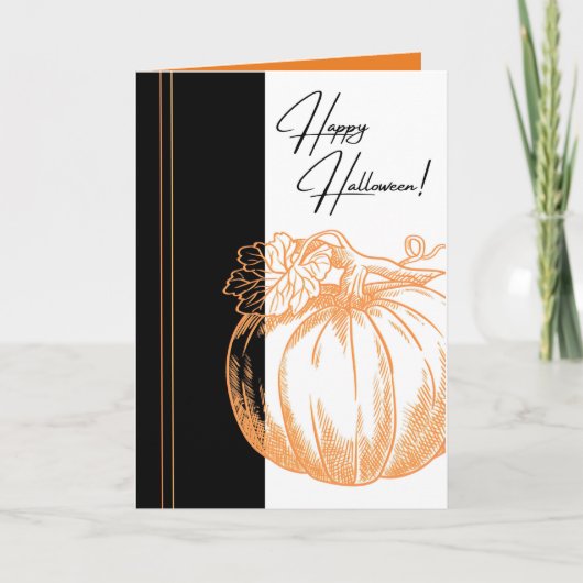 Artsy Pumpkin Halloween Kaart (Voorkant)