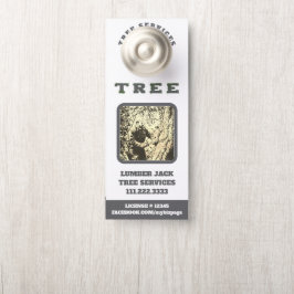 *~* Artsy QR Man Lumber Jack Tree Services Door Deurhanger