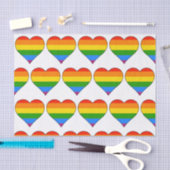 Artsy Rainbow Heart Gay Pride op Wit Tissuepapier (Craft)