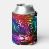 Artsy Rainbow Tiger Blikjeskoeler (Blikje Voorkant)