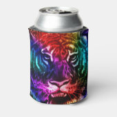 Artsy Rainbow Tiger Blikjeskoeler (Blikje Achterkant)