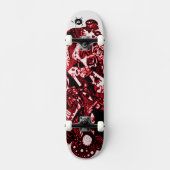 Artsy Red Black Persoonlijk Skateboard (Voorkant)