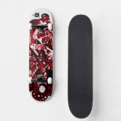 Artsy Red Black Persoonlijk Skateboard (Voorkant)