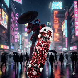 Artsy Red Black Persoonlijk Skateboard