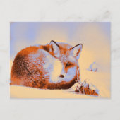 *~* Artsy Red Fox AP18 Artistiek schilderij Wildli Briefkaart (Voorkant)