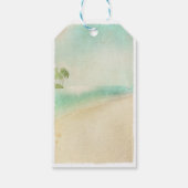 Artsy Retro Vreedzaam Strand Huwelijkscadeau Ta Cadeaulabel (Achterkant)