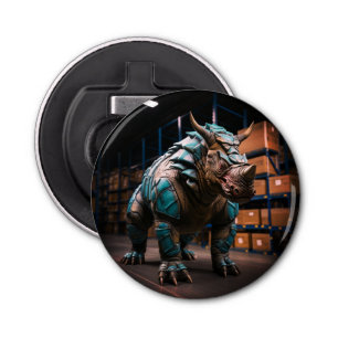 Artsy Rhino Button Flesopener