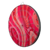 Artsy rood Sinaasappel Dartbord (Voorkant Rechts)