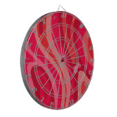 Artsy rood Sinaasappel Dartbord (Voorkant Links)