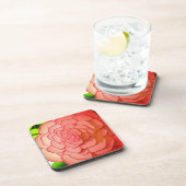 Artsy Roos Bier Onderzetter (Rechterzijde)