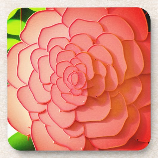 Artsy Roos Bier Onderzetter (Voorkant)