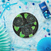 Artsy Roos Patterned Designer Papieren Bordje (Feest)