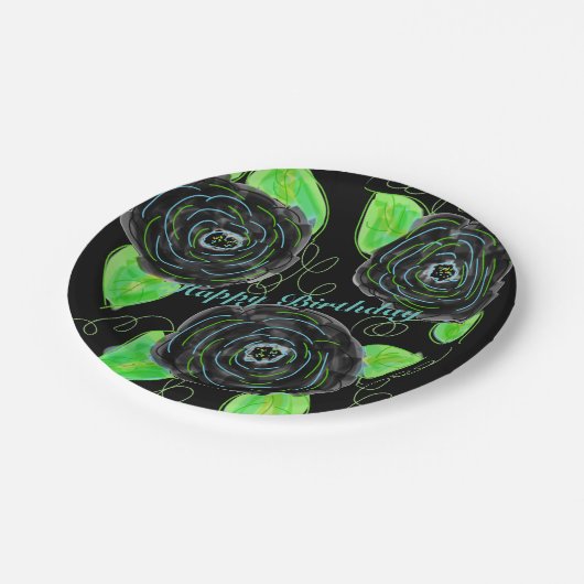 Artsy Roos Patterned Designer Papieren Bordje (Gekanteld)