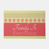 Artsy Roze Bloemen geaccentueerd Deurmat (Voorkant)