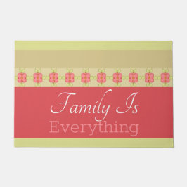 Artsy Roze Bloemen geaccentueerd Deurmat