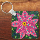 Artsy roze ventilator sleutelhanger (Voorkant)