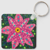 Artsy roze ventilator sleutelhanger (Achterkant)