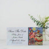 Artsy Save the date Fancious bruiloft Notice (Staand voorkant)