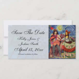 Artsy Save the date fantasievolle trouw aankondigi