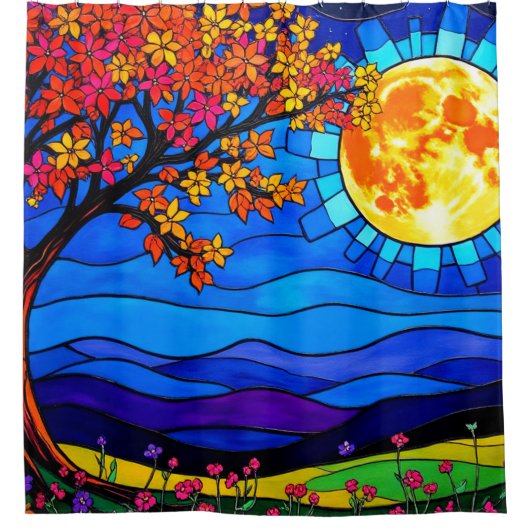 Artsy Scenery Douchegordijn (Voorkant)