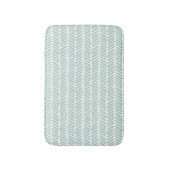 Artsy Seaglass Ocean Green White Zigzag Stripes Badmat (Voorkant Verticaal)