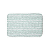 Artsy Seaglass Ocean Green White Zigzag Stripes Badmat (Voorkant)