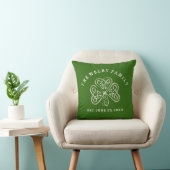 Artsy Shamrock Irish Family Est. Aangepaste datum Kussen (Stoel)
