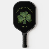 Artsy Shamrock Irish Family & Name Persoonlijk Pickleball Paddle (Voorkant)